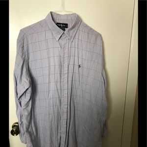 Ralph Lauren shirt blue houndstooth check sz LT